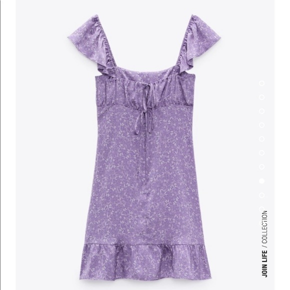 NEW Zara lilac satin effect dress - Picture 9 of 11